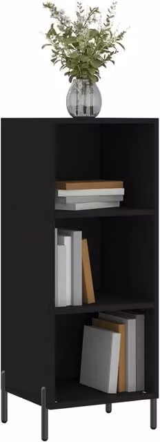Berkfield Home Black Modern Sideboard, W: 34.5 cm, D: 32.5 cm, H: 90 cm – 1