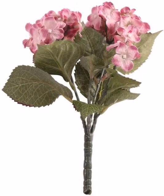 KDMD Pink Hydrangea Bush 2 Pack, H 22 x W 17 x D 9 cm