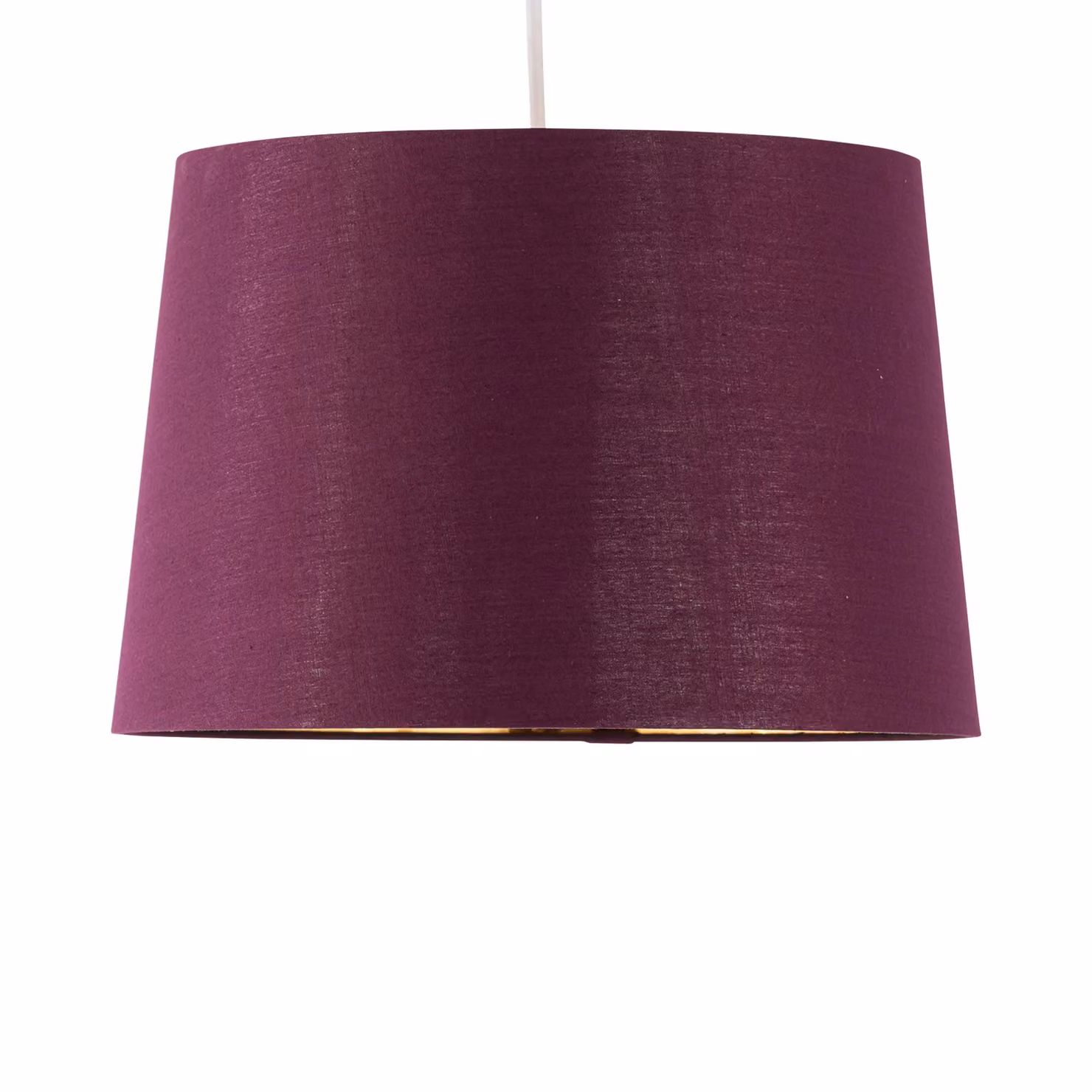 First Choice Lighting Zoey Set of 2 Burgundy and Gold Cylinder Pendant Lamp Shades, Diameter: 28.5 cm – 3