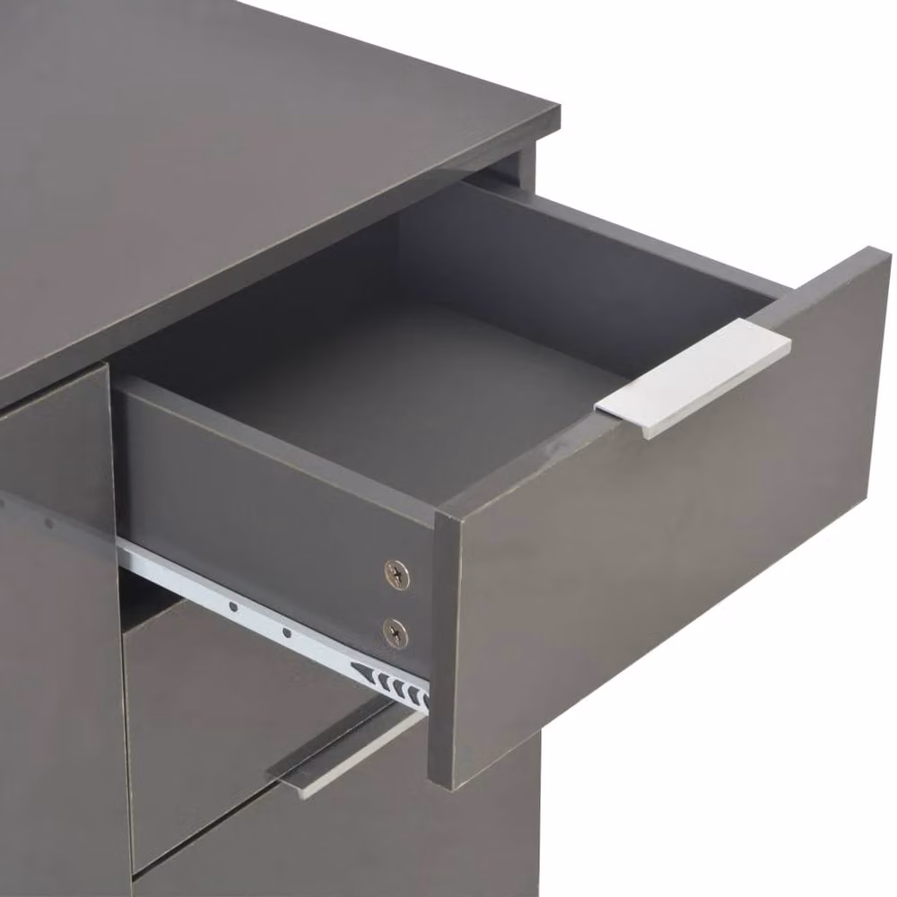 Berkfield Home Modern High Gloss Grey Sideboard, W/D/H: 71 x 35 x 76 cm – 4