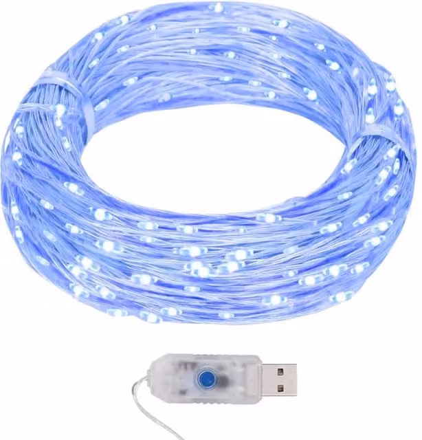 Berkfield Home Blue LED Micro Fairy String Lights with 400 LEDs and 40m Copper Wire