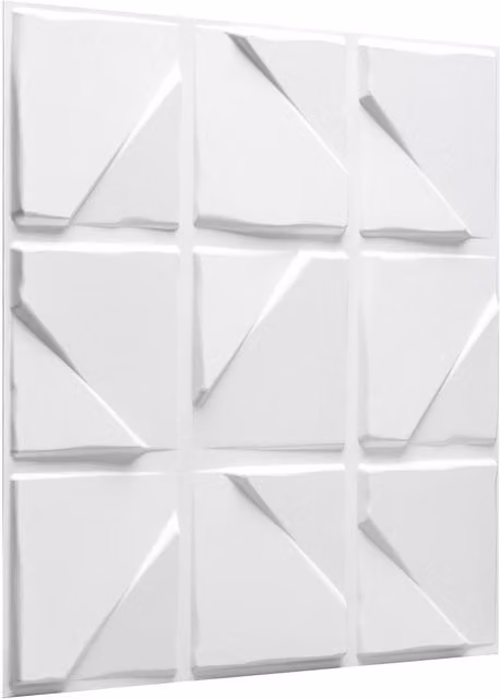 WALPLUS White 3D Animal Print Wall Panels made from Natural Plant Fibre