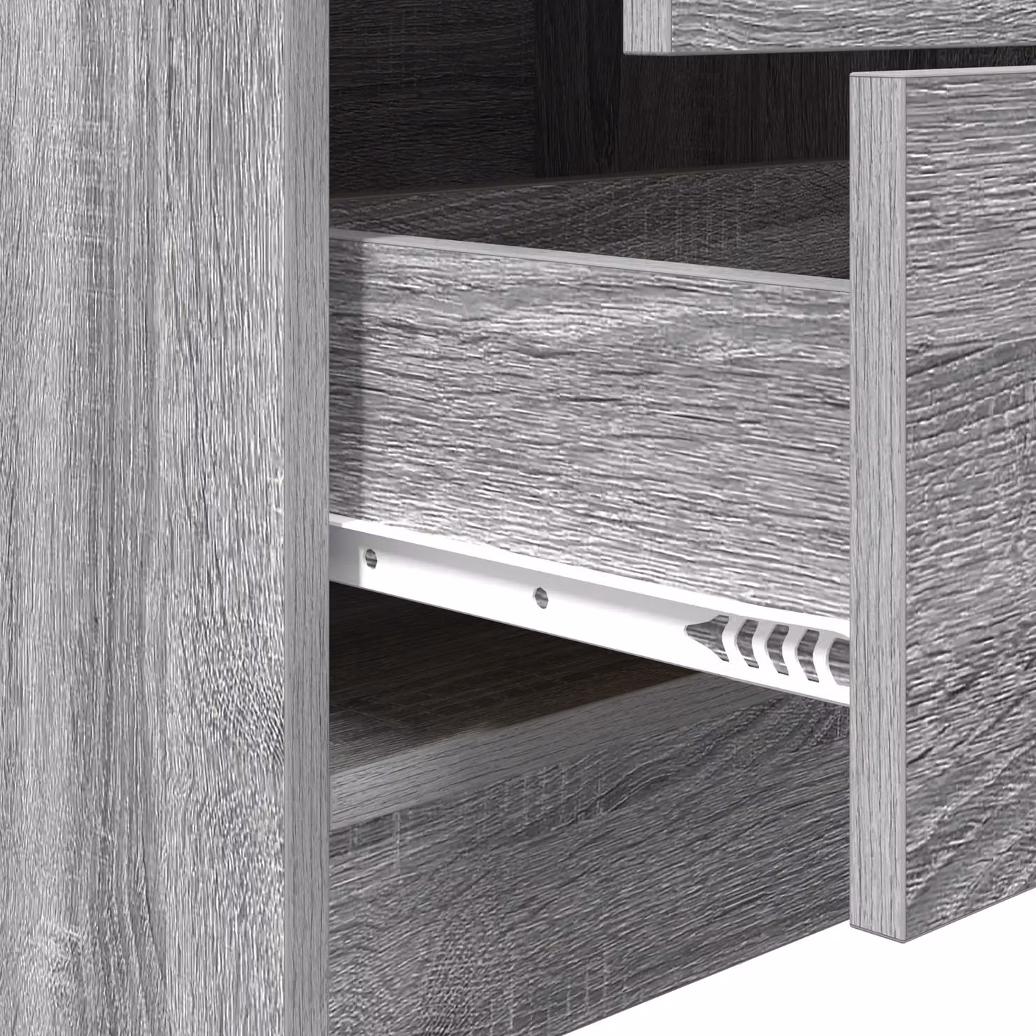 Berkfield Modern Writing Desk with Storage in Grey – 4