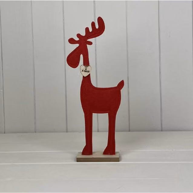 KDMD Red Reindeer Christmas Ornament Figure, Height: 31 cm