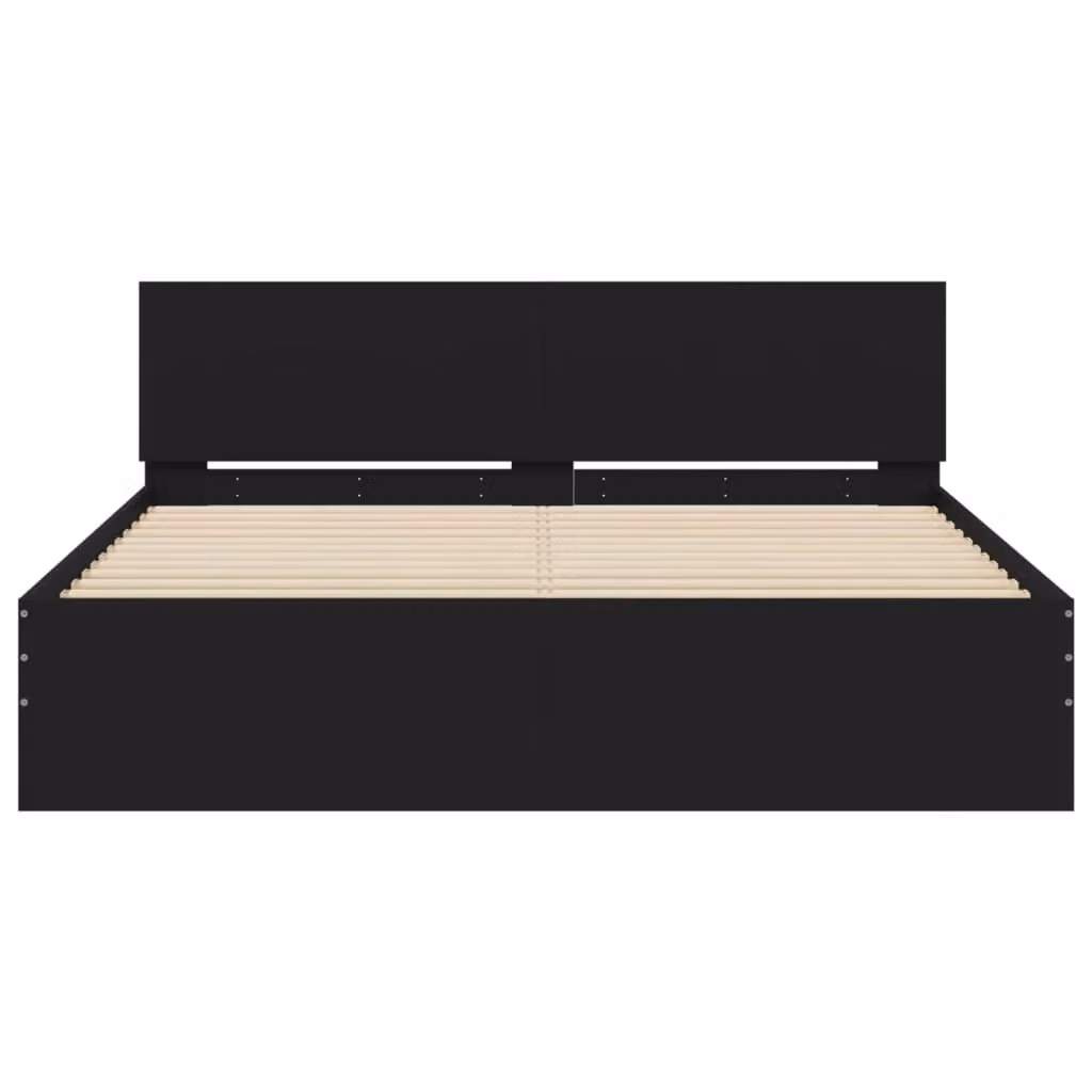 Berkfield Home Upholstered Bed Frame in Black, W: 150 cm, D: 200 cm – 3