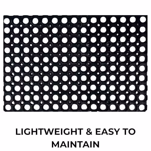 Ark Mat Heavy Duty Black Rubber Door Mat, W/D/H: 60 x 40 x 1.2 cm – 5