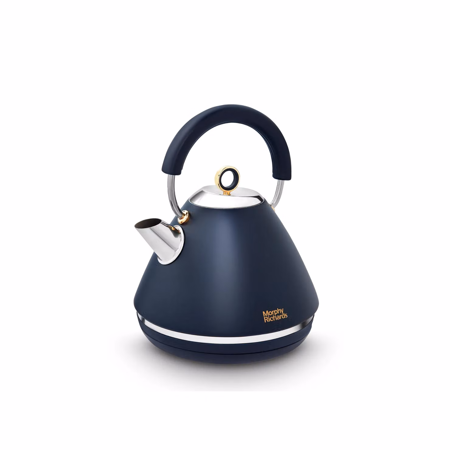Morphy Richards Accents Gold Pyramid Kettle in Navy Blue with Limescale Filter – 2