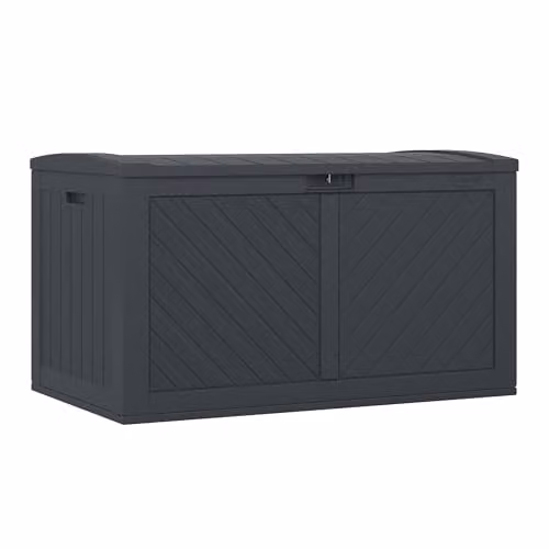Rowlinsons Colorado Storage Box, Cyberspace Grey, W/D/H: 125 x 76 x 71 cm