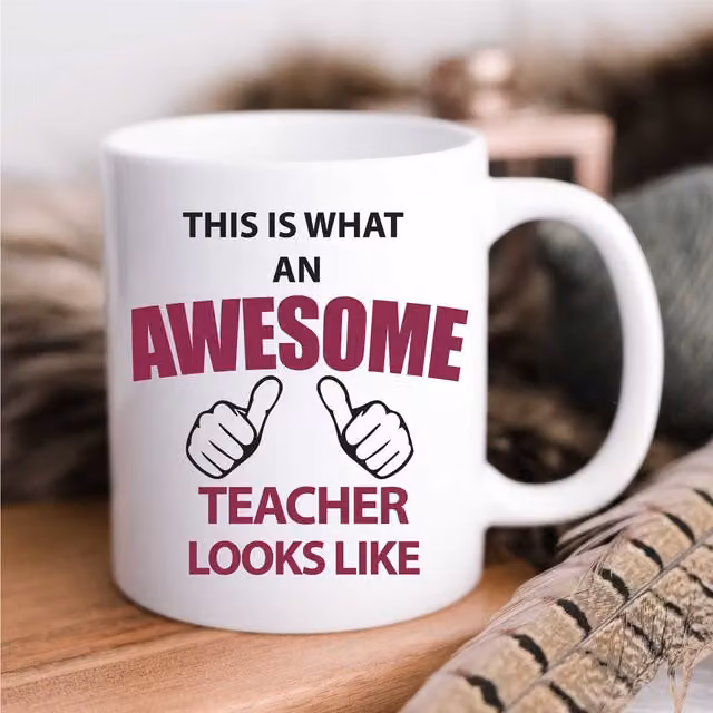 60 Second Makeover Limited This Is What An Awesome Teacher Looks Like Ceramic Mug in White – 1