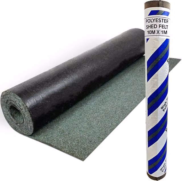 Novecrafto Heavy-Duty Green Polyester Shed Roofing Felt, W: 1 m, L: 10 m