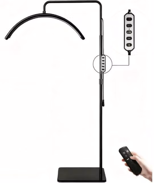 FLAVORA 36W Half-moon Shaped LED Video Floor Fill Light in Black – 1