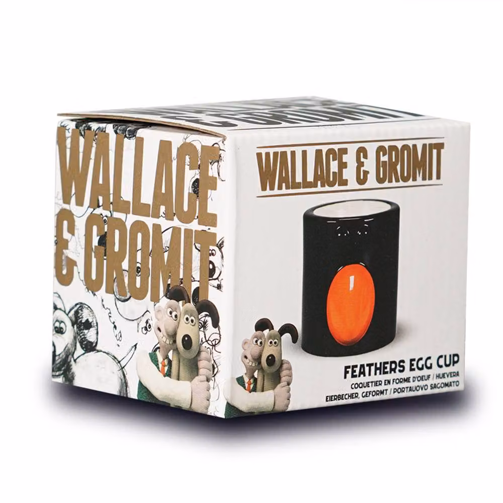Wallace & Gromit Egg Cup Shaped Ceramic Box in Black – 3