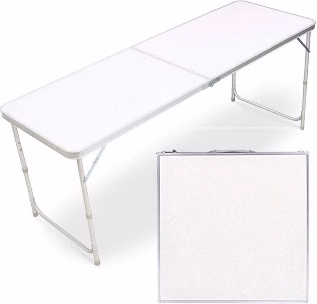 FORGEVIO White Folding Outdoor Camping Hobby Kitchen Work Top Table – 1