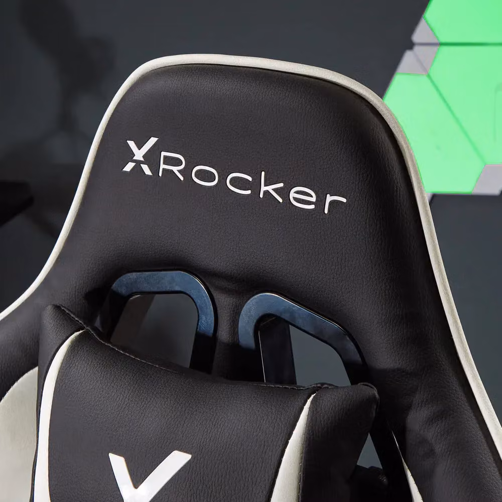 X Rocker Agility Junior Gaming Chair in Green with Synthetic Leather and Headrest – 4