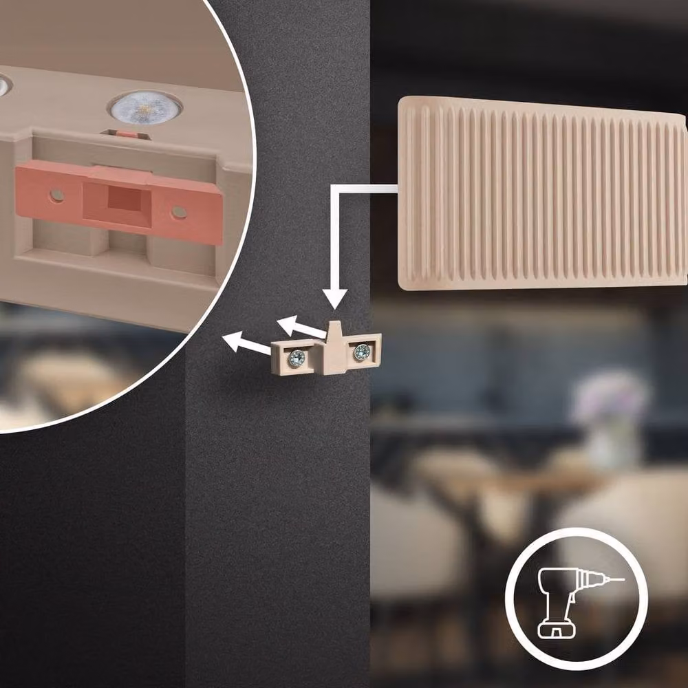 Briloner Rechargeable Dimmable LED Wall Light with Touch Control, Warm White Up and Down Lighting, Beige, H x W x D: 17.5 x 9 x 4.5 cm – 3