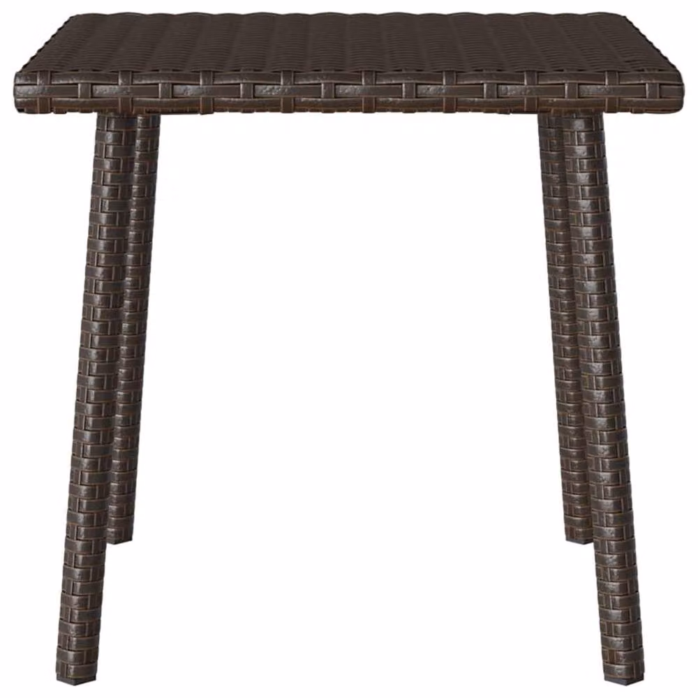 Berkfield Home Rectangular Brown Poly Rattan Garden Coffee Table W/D/H: 40 x 40 x 37 cm – 3