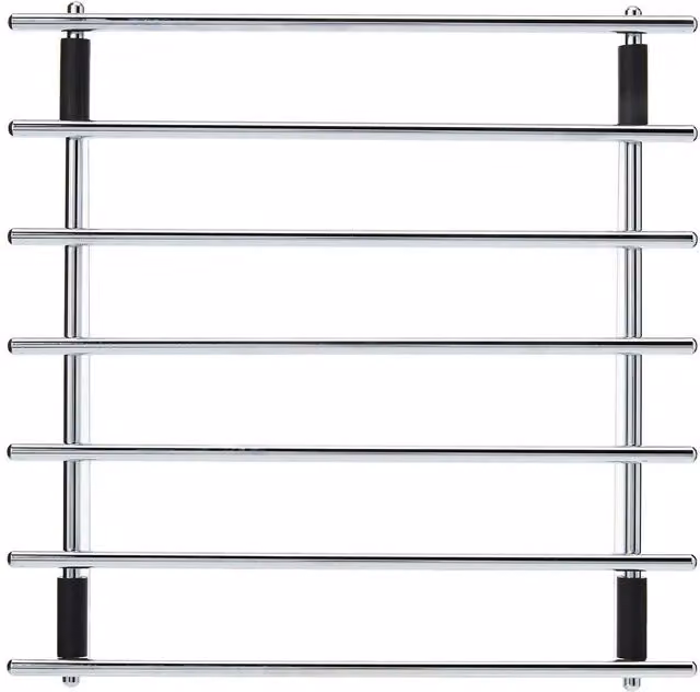 Dexam Chrome Square Metal Trivet for Hot Dishes in Silver