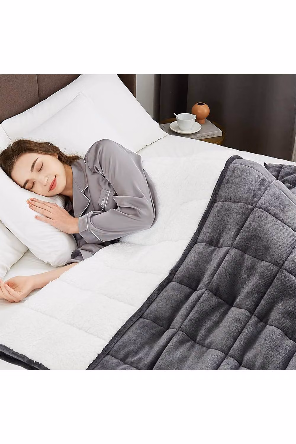 Living and Home Grey Ultra Soft Flannel Heavy Blanket, W: 150 cm x L: 200 cm – 3