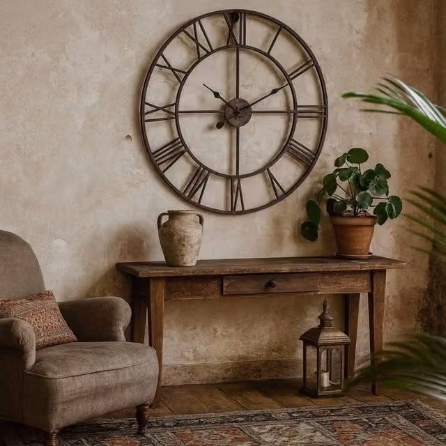Wyld Haus Bronze Round Metal Wall Clock with Quartz Movement – 1