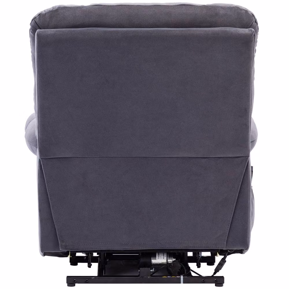 Rolipo Grey Fabric Electric Power Lift Recliner with Massage and Heat – 6
