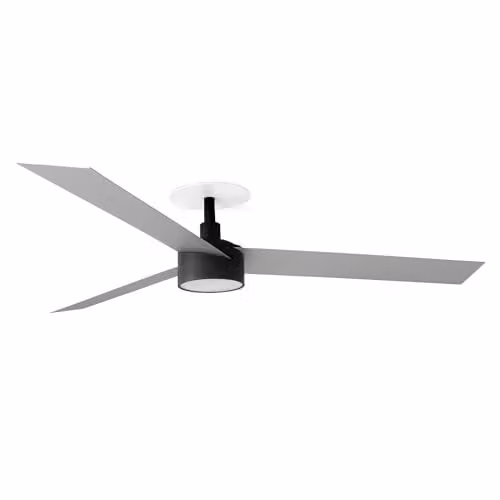 Faro Barcelona Cruiser Recessed Ceiling Fan in Black and Aluminium, 132 cm