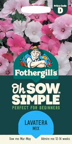 Mr Fothergill's Oh Sow Simple Lavatera Mix White and Pink Flower Seeds – 1