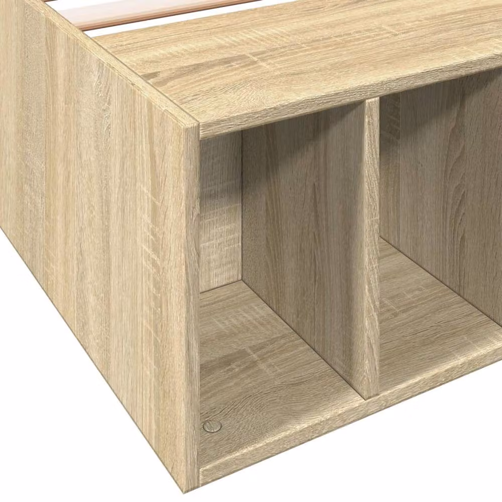 Berkfield Home Sonoma Oak Bed Frame in Beige, W/D/H: 75 x 190 cm – 3