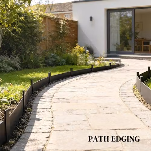 Outsunny 5-Piece Metal Picket Garden Fence Panels, Black, W: 102 cm, H: 15 cm – 8