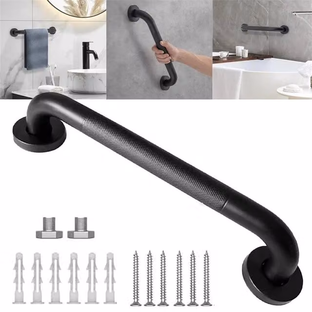 Nordara Black Stainless Steel Anti-Slip Heavy Duty Outdoor Wall Handrail – 1
