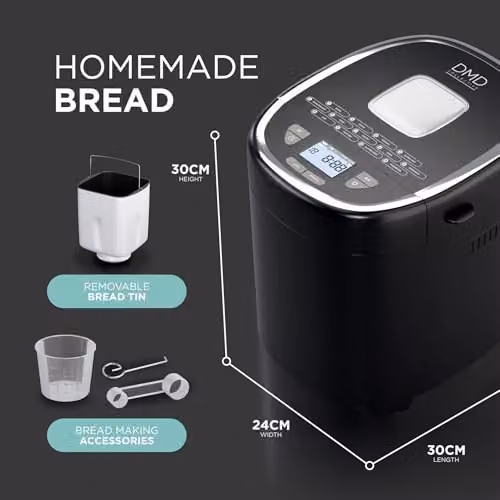 DMD Collective 17-in-1 Black Bread Maker with Gluten Free Mode and Digital Display – 2