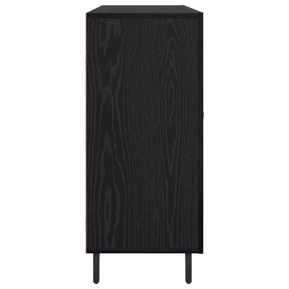 Berkfield Home Modern Sideboard with Storage Door in Black, W/D/H: 90 x 34 x 80 cm – 3