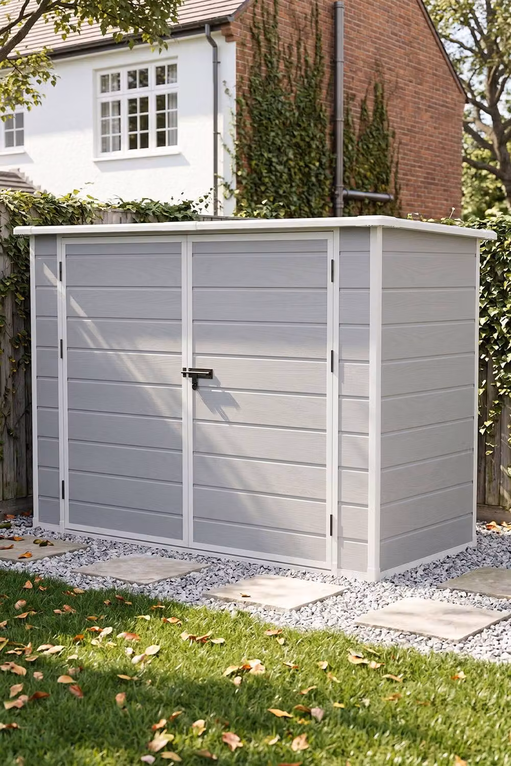 Living and Home Grey Pent Outdoor Bicycle Storage Shed – 2