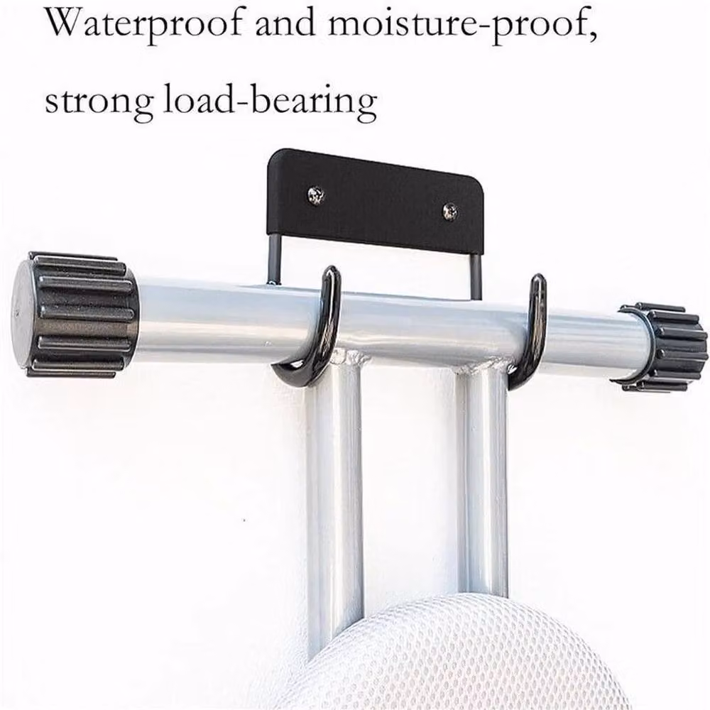 EONLION Black Metal Wall Mounted Door Storage Rack Hook – 2