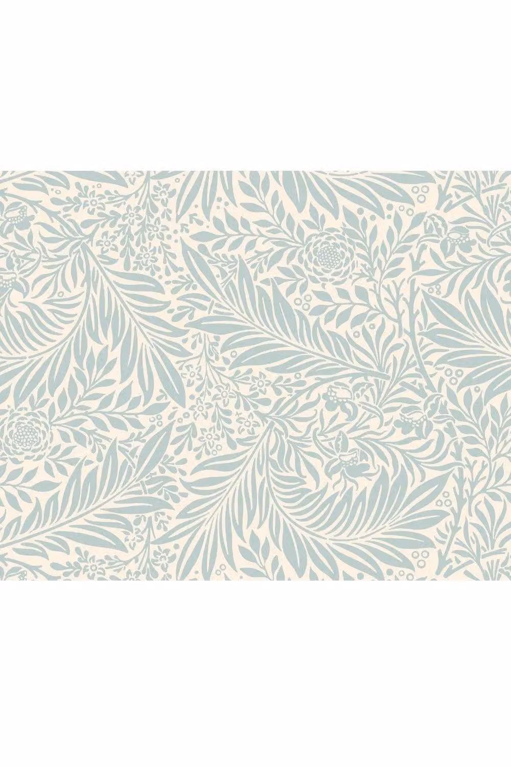 Origin Murals Trailing Ferns Floral Wall Mural in Duck Egg Blue, W: 300 cm, H: 240 cm – 2