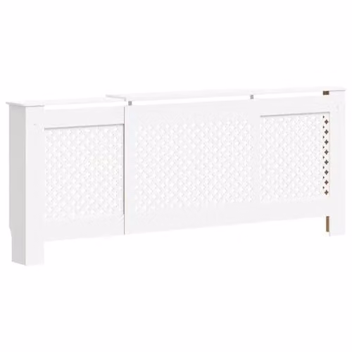 vidaXL Modern MDF Radiator Cover in White, W/D/H: 81.5 x 20.5 x 20.5 cm