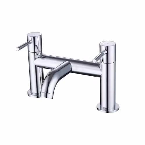 Nes Home Dual Lever Bath Filler Tap in Chrome Solid Brass