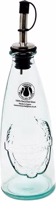 Verano Spanish Ceramics Clear Glass Decanter Pourer Bottle, 300ml, H: 23cm