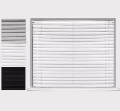 Caecus Aluminium Venetian Blind, White, W: 75 cm, H: 210 cm