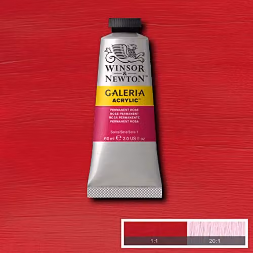 Winsor & Newton Galeria Acrylic Paint, Permanent Rose, 60 ml – 3