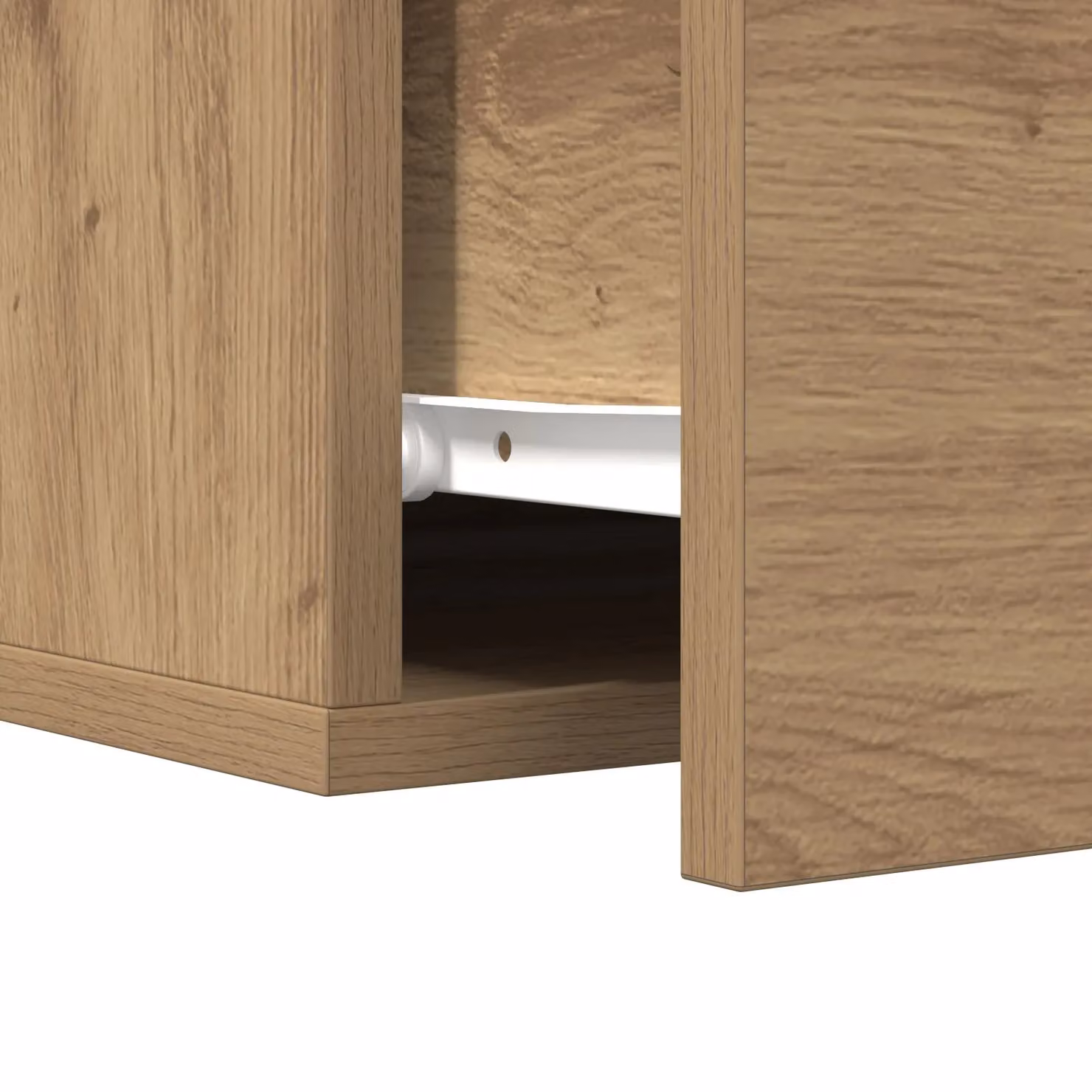 Berkfield Home Set of 2 Wall-Mounted Artisan Oak Bedside Cabinets, Brown, W/D/H: 35 x 35 x 20 cm – 4