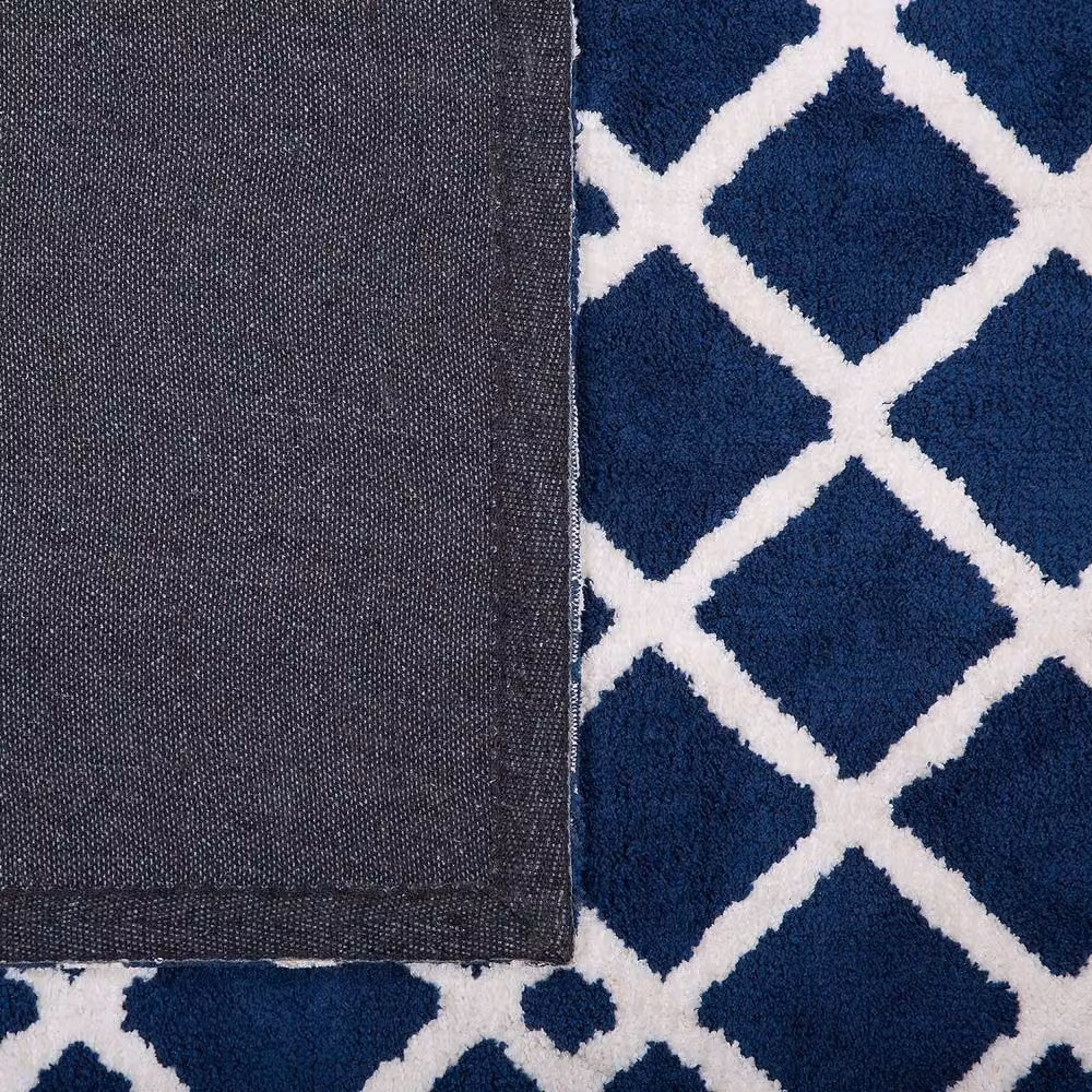 Wyld and Coco Azure Geometric Hand-Tufted Polyester Area Rug in Blue, W: 140 cm, L: 200 cm – 5