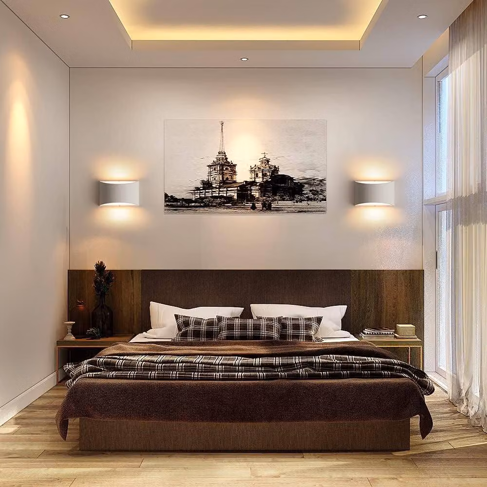 COMELY Modern White Plaster LED Indoor Wall Light with G9 Warm White Bulb – 3