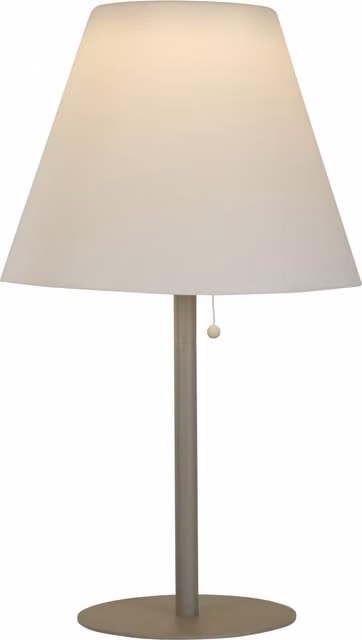 Lighting Collection Silo Solar LED Table Light in White