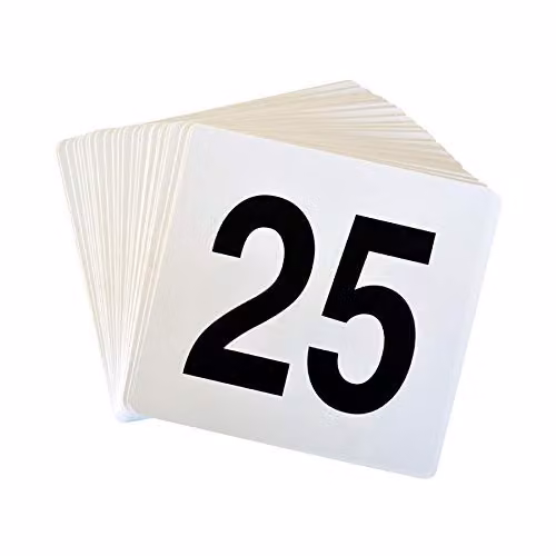 Argon Tableware Wedding Table Number Cards 1-25, White – 1