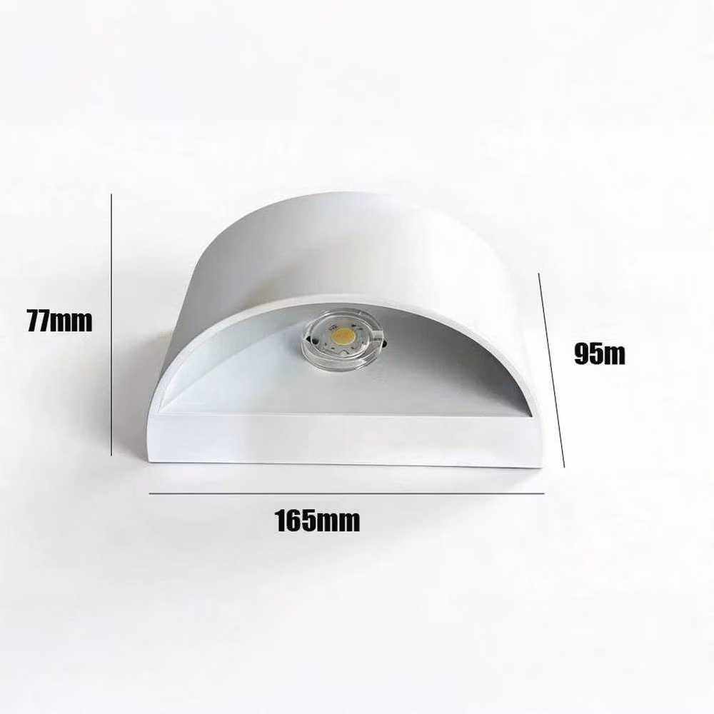 VOGREX 2-Piece Modern LED Wall Light Set in White with Warm White Up and Down Lighting for Hallways, Bedrooms and Living Rooms – 2