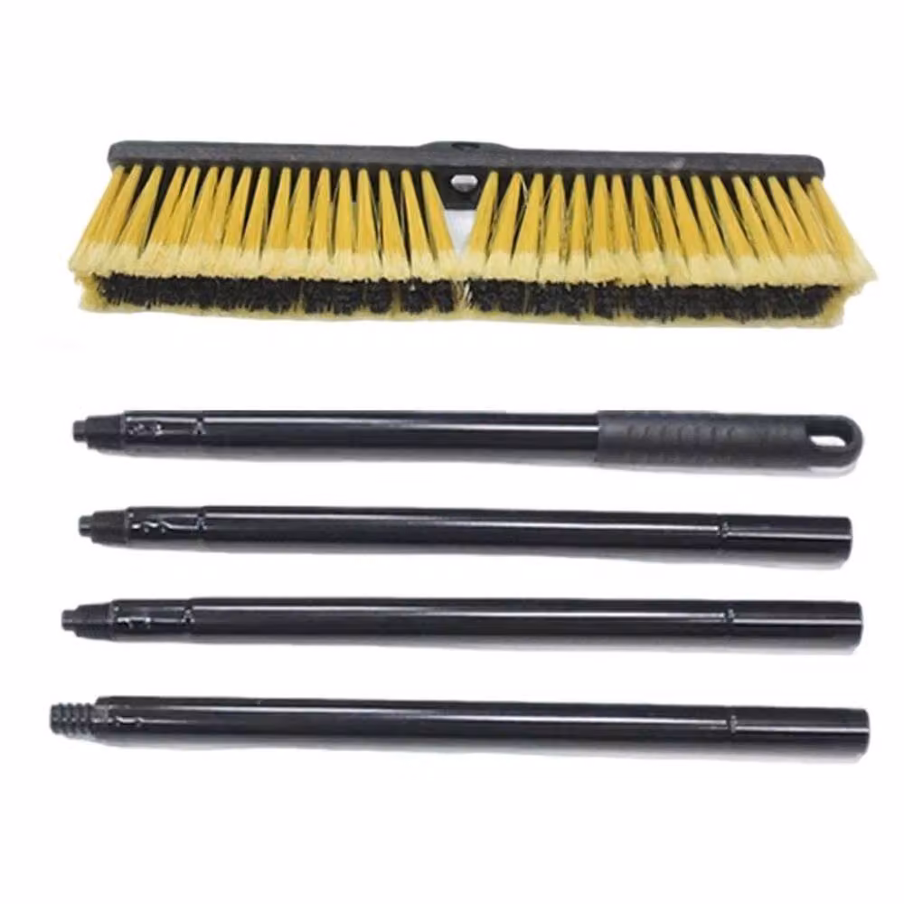 PAWNORA Heavy Duty Stiff Garden Broom in Yellow, Width: 45.72 cm – 3