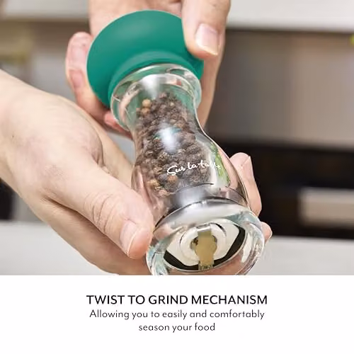 Sur La Table Colour Me Happy Collection Ceramic Salt and Pepper Mill Set in Green – 2