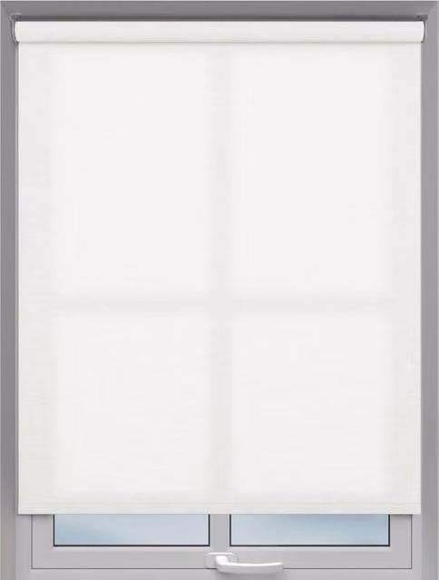 Terrys Kaya Made to Measure Semi-Transparent White Plain Textile Roller Blind