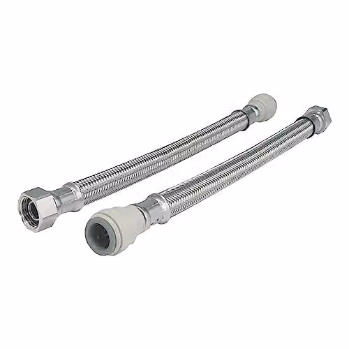 Speedfit FLX16 Silver Flexible Tap Connector, 15mm x 3/4 inch, 300mm, Pack of 10