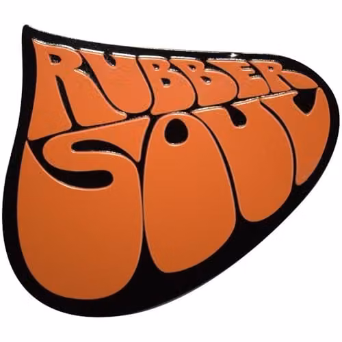 Rock Off The Beatles Rubber Soul Logo Metal Fridge Magnet in Black – 1